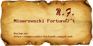 Miserovszki Fortunát névjegykártya